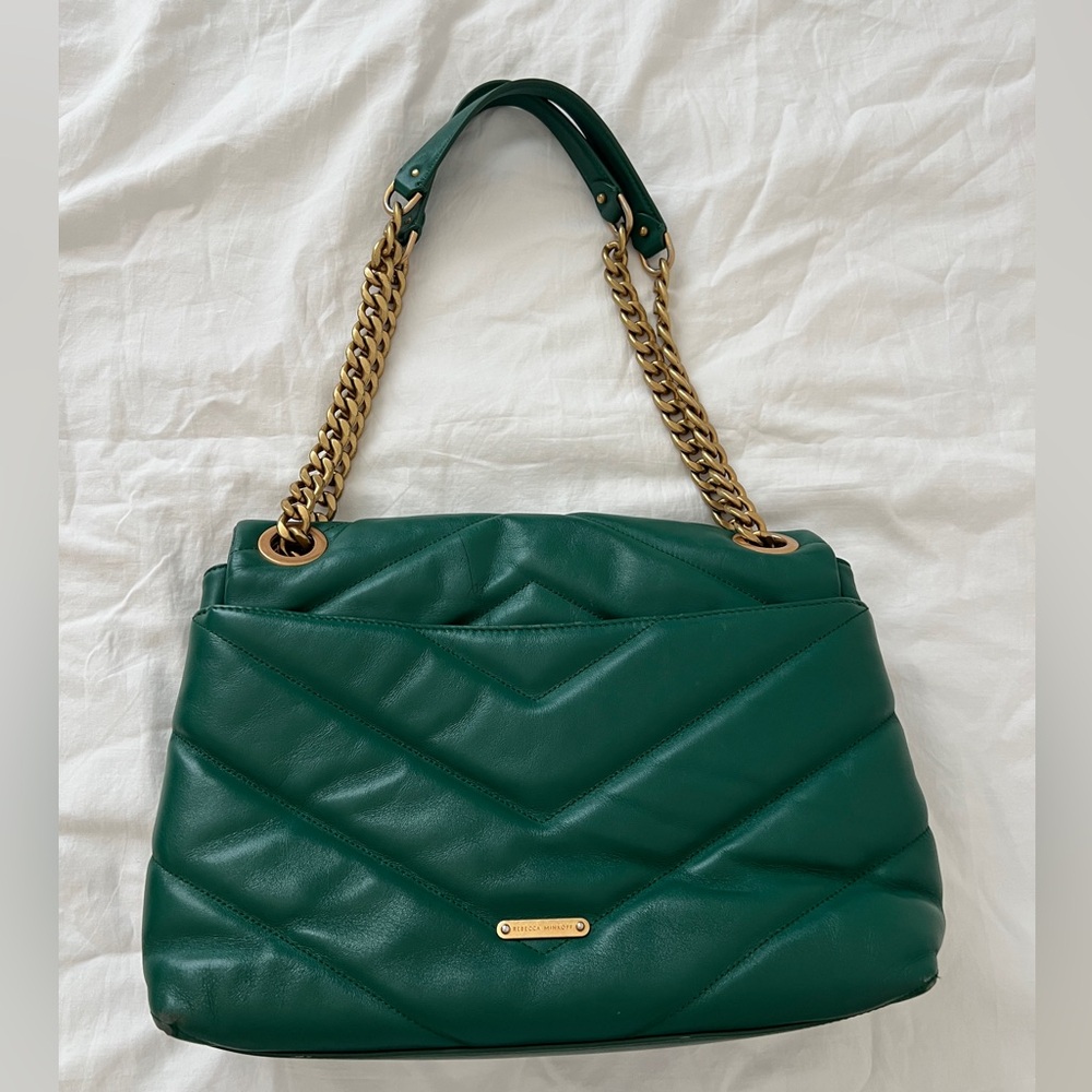 Rebecca Minkoff Edie Quilted Shoulder Bag with Gold‎ Chain - Picture 5 of 10